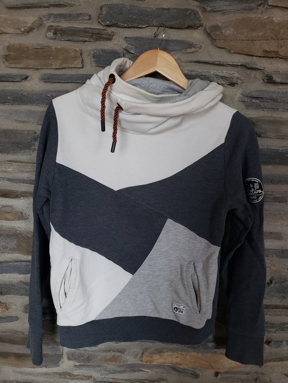 Picture Organic Clothing Hoodie Small Grey White